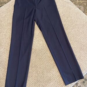 Joseph Navy Straight-Leg Dress Pants